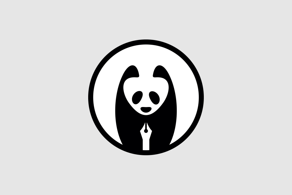 panda pen logo design